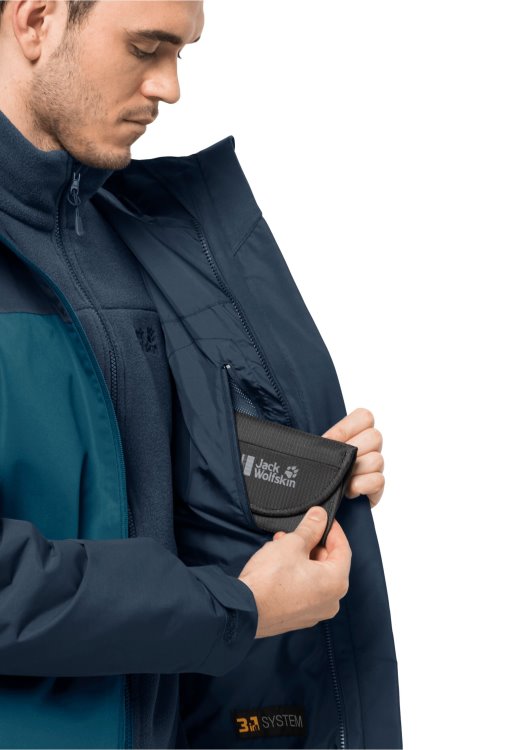 Taubenberg 3in1 Jacket M Blue Coral Brand Jack Wolfskin Collection