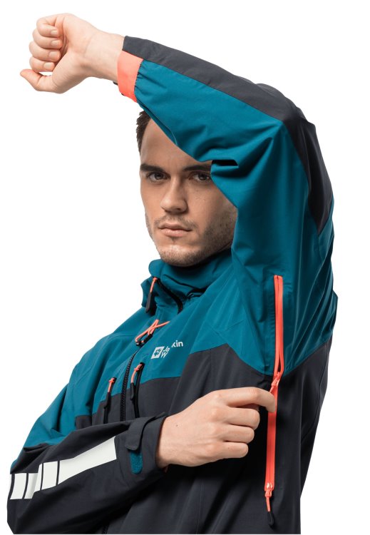 Origin Brand Jack Wolfskin Blue Coral Morobbia 3l Jacket M