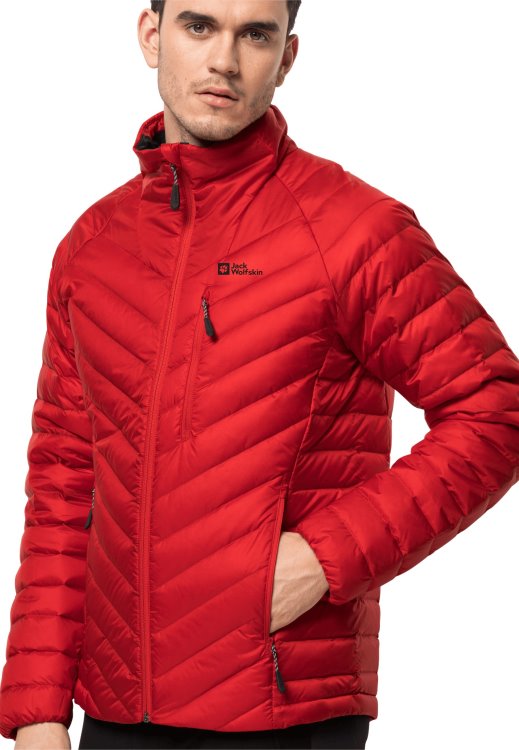Brand Jack Wolfskin Passamani Down Jacket M Adrenaline Red Hot