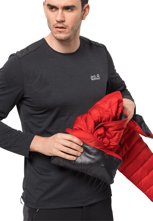 Brand Jack Wolfskin Passamani Down Jacket M Adrenaline Red Hot