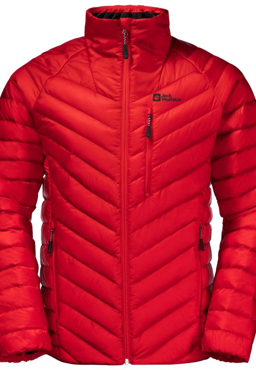 Brand Jack Wolfskin Passamani Down Jacket M Adrenaline Red Hot