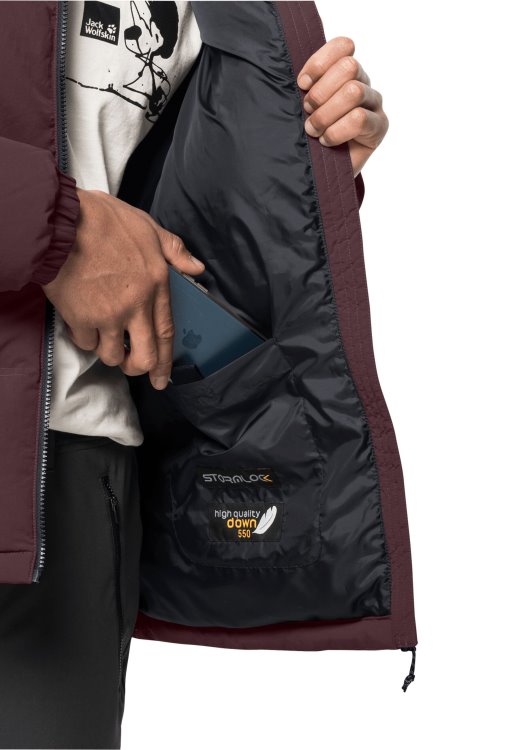 Winter Grape Alex Down Jacket M Hot Brand Jack Wolfskin