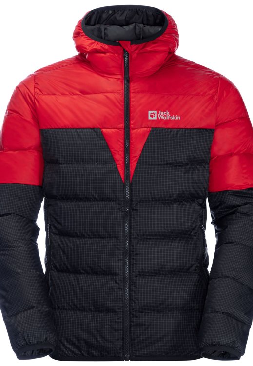 New Dna Tundra Down Hoody M Adrenaline Red Brand Jack Wolfskin