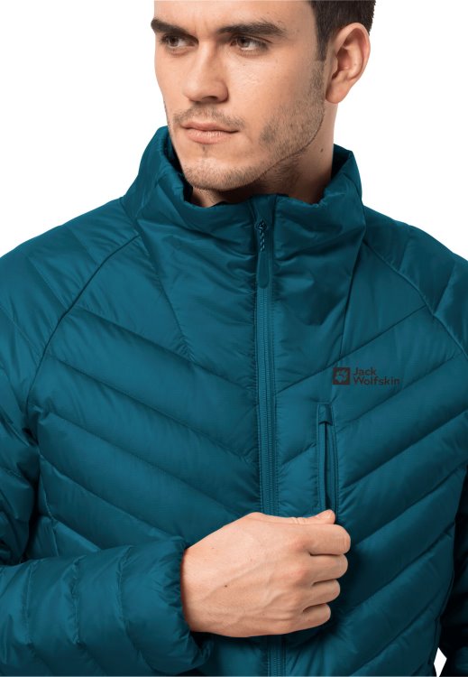 Brand Jack Wolfskin Passamani Down Jacket M Blue Coral Origin