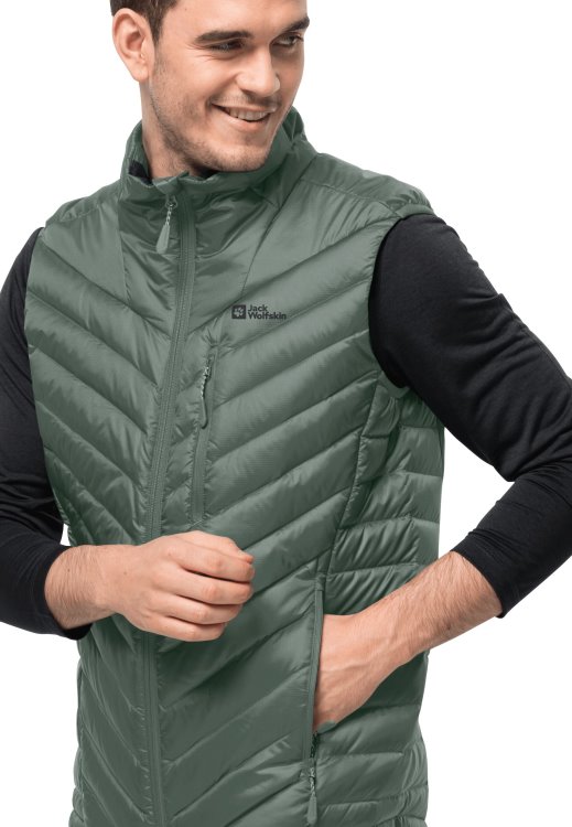 Passamani Down Vest M Brand Jack Wolfskin Original Hedge Green
