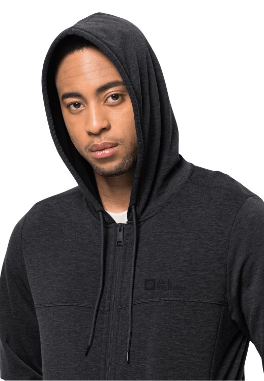 Brand Jack Wolfskin Black Waldsee Hooded Jacket M Hot