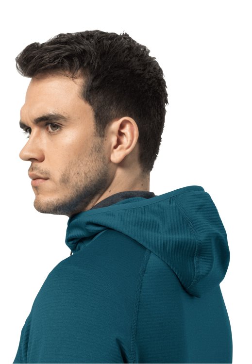 Brand Jack Wolfskin Fashion Hydro Grid Hooded Fz M Blue Coral