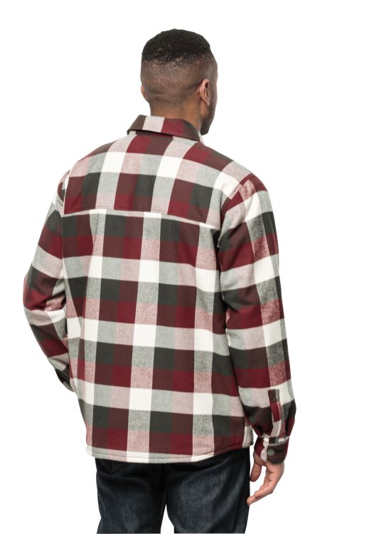 Cordovan Red Checks Brand Jack Wolfskin Felsenweg Ins Shirt M Original