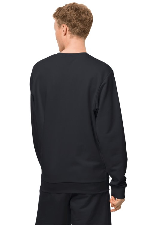 Origins Brand Jack Wolfskin Essential Crewneck M Black
