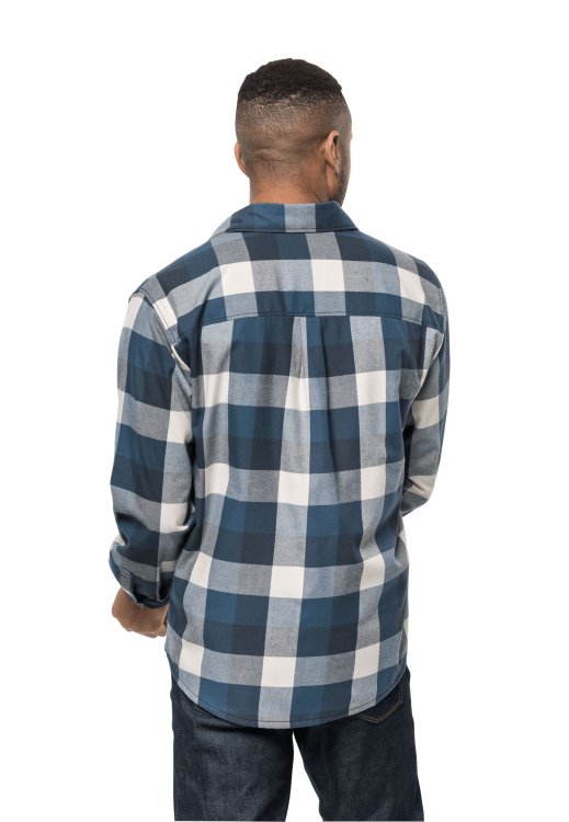 Brand Jack Wolfskin Felsenweg Shirt M Fashion Thunder Blue Checks