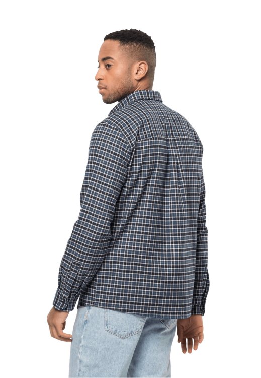 Original Bergweg Shirt M Brand Jack Wolfskin Night Blue Checks