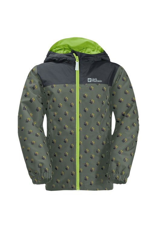Brand Jack Wolfskin Fashion Rainbow Paw Jacket K Thyme Green All Over
