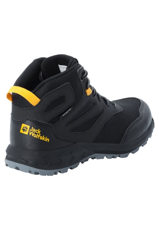 Woodland Texapore Mid K Brand Jack Wolfskin Black-Burly Yellow Xt