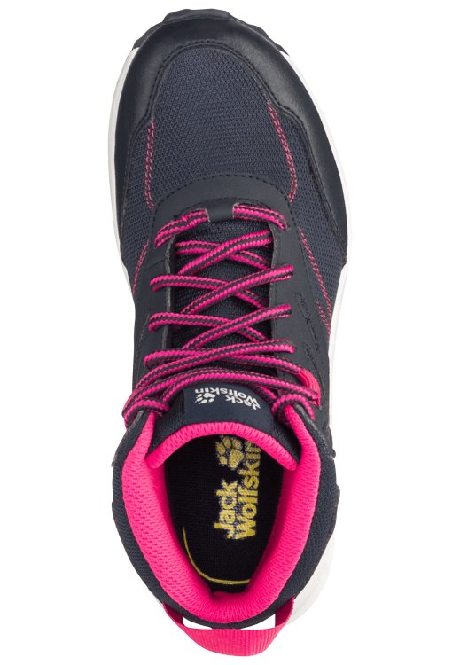 Woodland Texapore Mid K Best Brand Jack Wolfskin Night Blue-Pink