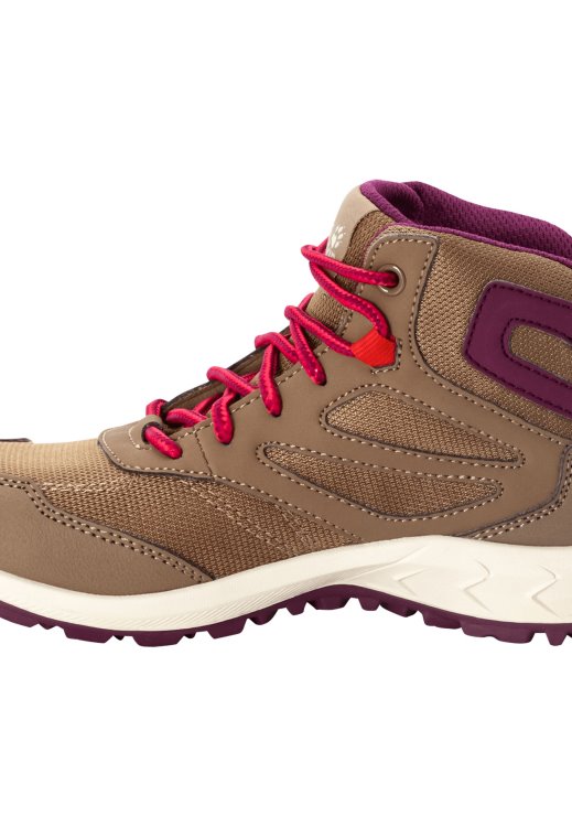Brand Jack Wolfskin Brown-Pink Fashion Woodland Texapore Mid K
