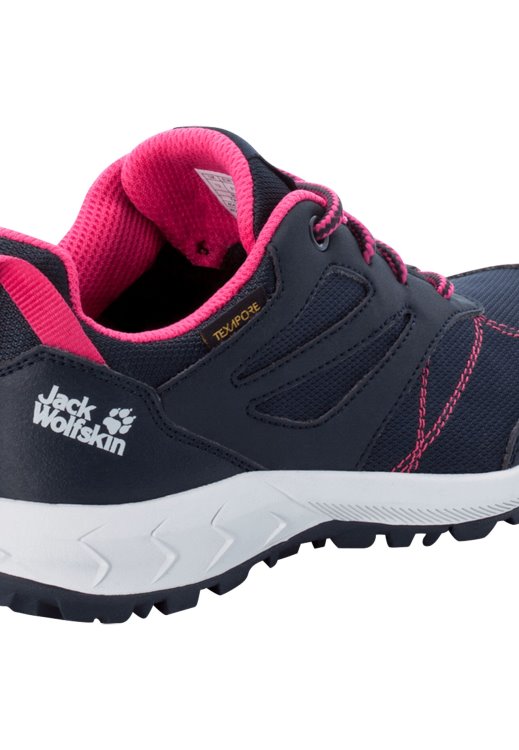 Night Blue-Pink Woodland Texapore Low K Fashion Brand Jack Wolfskin