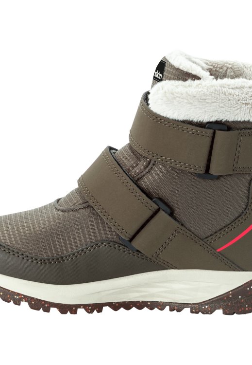 Khaki-Red Polar Wolf Texapore Mid Vc K Collections Brand Jack Wolfskin
