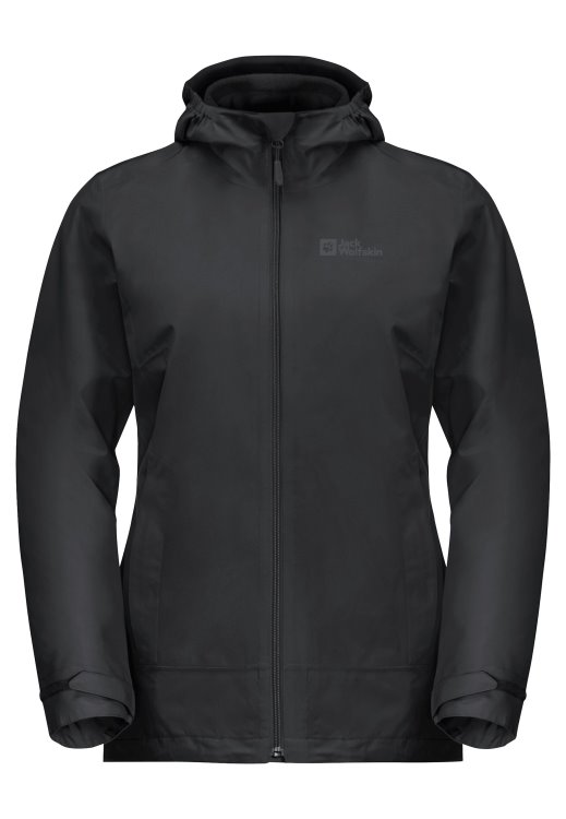 Black Brand Jack Wolfskin New Moonrise 3in1 Jacket W