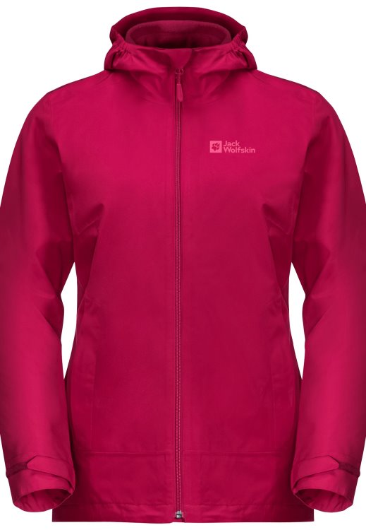 Original Brand Jack Wolfskin Cranberry Moonrise 3in1 Jacket W