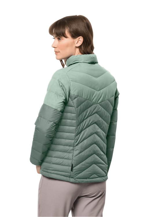 Tundra Down Jacket W Origins Brand Jack Wolfskin Hedge Green