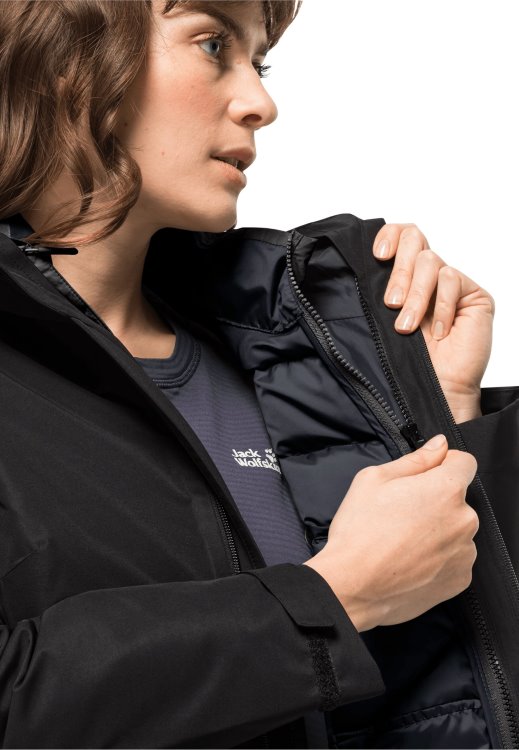 Brand Jack Wolfskin Tundra Down Jacket W Fashion Black