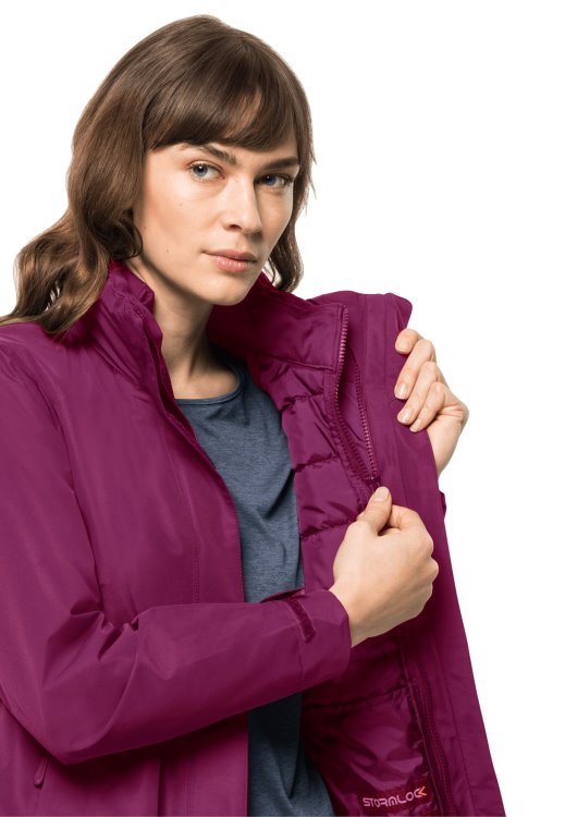 Wild Berry Brand Jack Wolfskin Collection Geisshorn 3in1 Jacket W