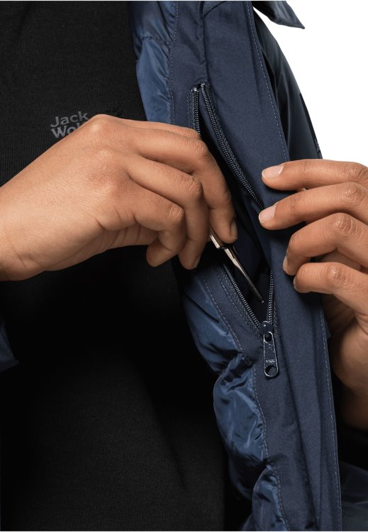Fashion Brand Jack Wolfskin Night Blue Cold Bay Coat W