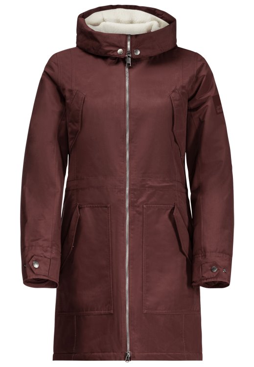 Brand Jack Wolfskin Cordovan Red Rocky Point Parka Fashion