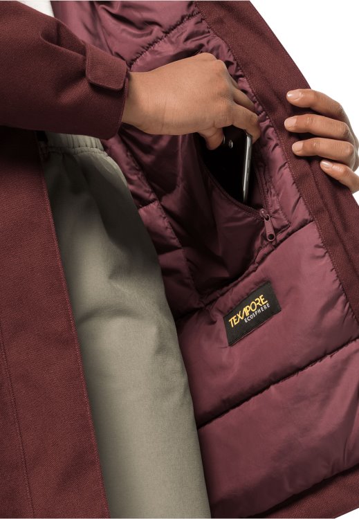 Cordovan Red Original Brand Jack Wolfskin Fierce Wind Parka W