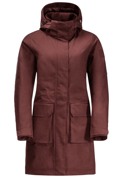 Cordovan Red Original Brand Jack Wolfskin Fierce Wind Parka W