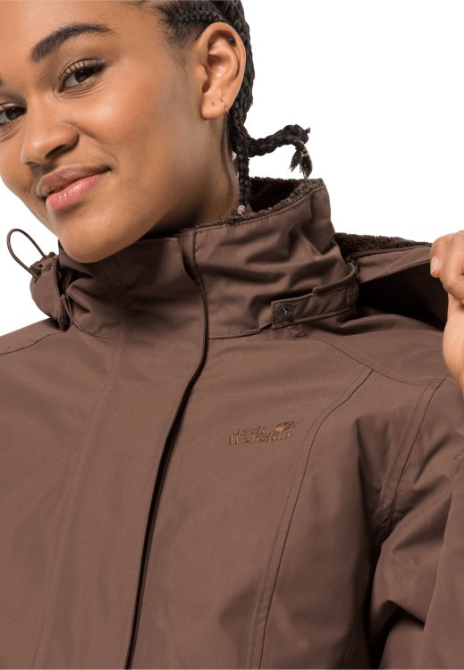 Collection Madison Avenue Coat Hazelnut Brown Brand Jack Wolfskin