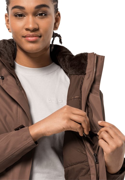 Collection Madison Avenue Coat Hazelnut Brown Brand Jack Wolfskin
