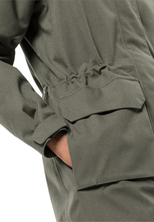 Dusty Olive Brand Jack Wolfskin Fierce Wind Parka W Hot
