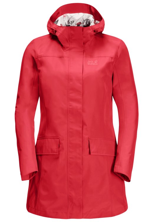 Tulip Red Brand Jack Wolfskin Fashion Cape York Paradise Coat W