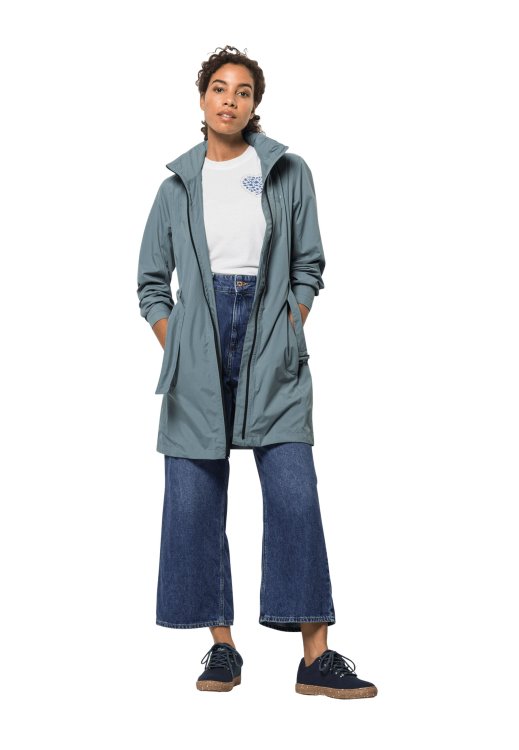 Hot Norden Port Coat W Brand Jack Wolfskin Teal Grey
