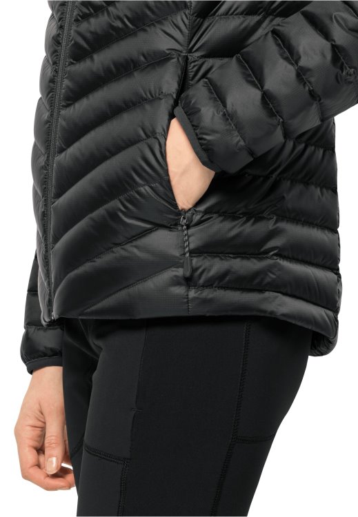 Black New Brand Jack Wolfskin Passamani Down Hoody W