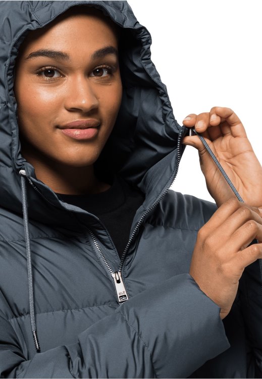 Original Slate Blue Brand Jack Wolfskin Frozen Palace Jacket W