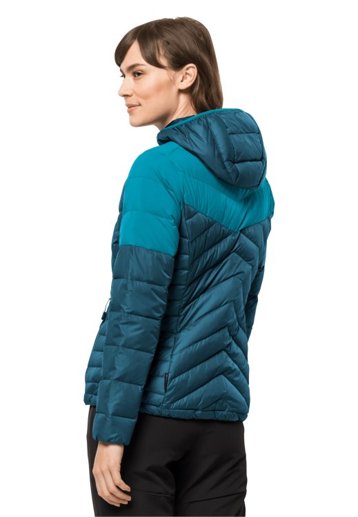 Hot Blue Coral Tundra Down Hoody W Brand Jack Wolfskin