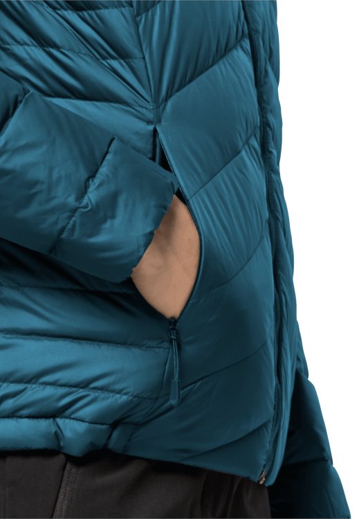 Hot Blue Coral Tundra Down Hoody W Brand Jack Wolfskin