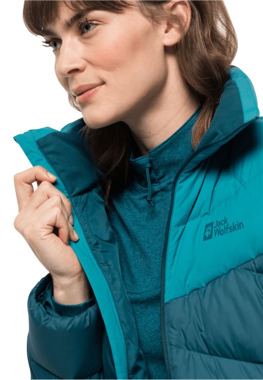 Blue Coral Herzberg Down Jacket W Origins Brand Jack Wolfskin