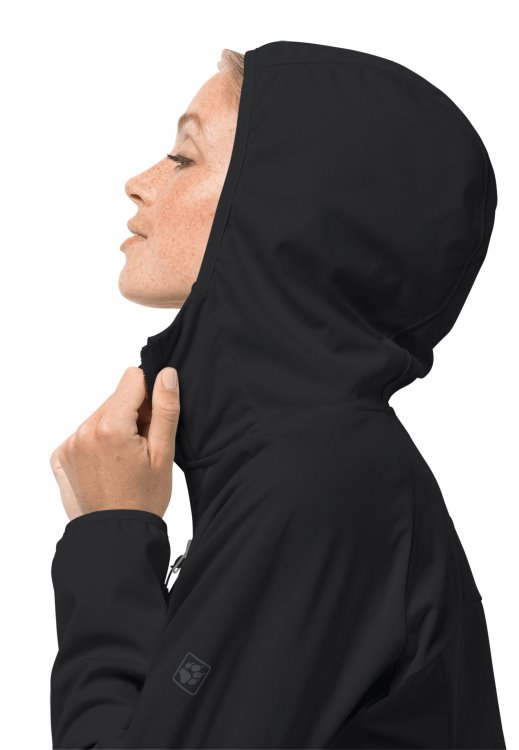 Black Go Hike Softshell W New Brand Jack Wolfskin