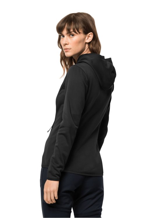 Baiselberg Hooded Fz W Brand Jack Wolfskin Black New