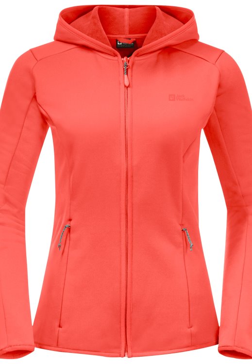 Brand Jack Wolfskin New Hot Coral Baiselberg Hooded Fz W