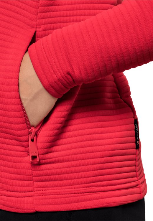 Brand Jack Wolfskin Tulip Red Modesto Hooded Jacket Women Collection