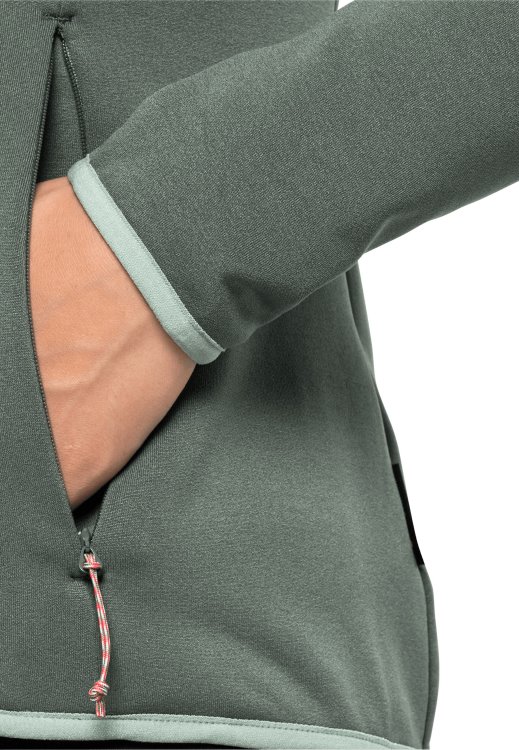 Brand Jack Wolfskin Collections Turbulence Fleece W Hedge Green