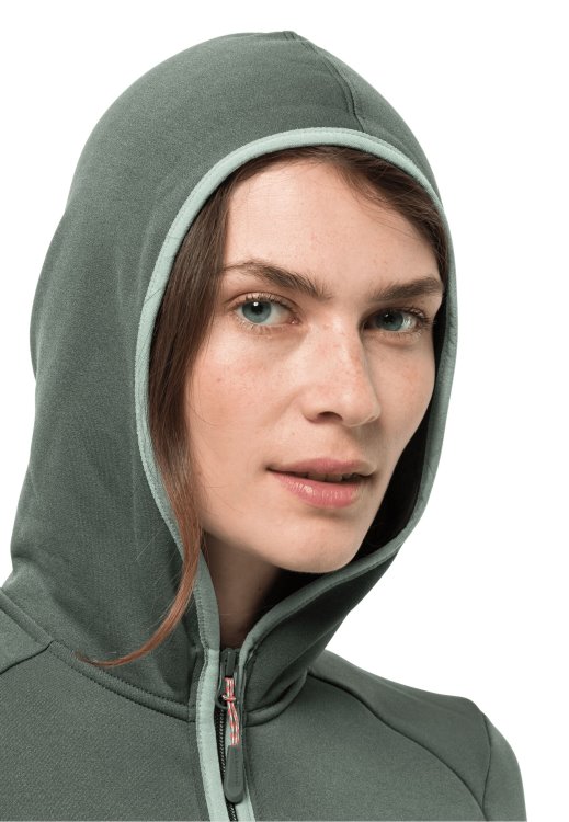 Brand Jack Wolfskin Collections Turbulence Fleece W Hedge Green