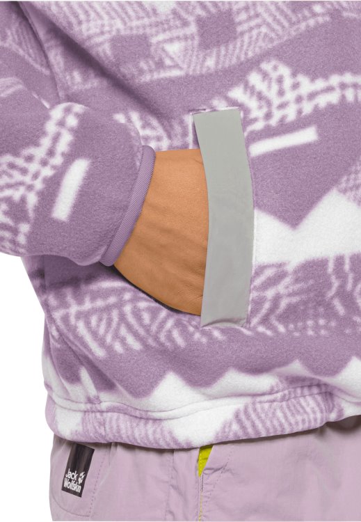 Dusty Lavender Allover 365 Rebel Printed Fleece W Origins Brand Jack Wolfskin