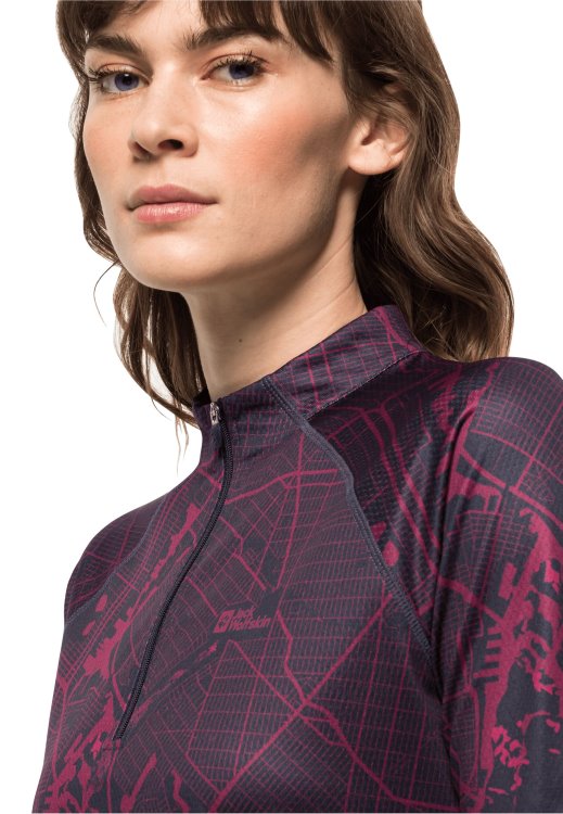 Best Morobbia L/s Printed W Brand Jack Wolfskin Graphite All Over