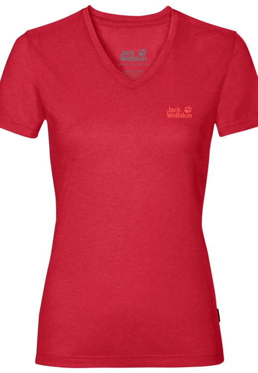 Bright Scarlet Brand Jack Wolfskin Crosstrail T Women