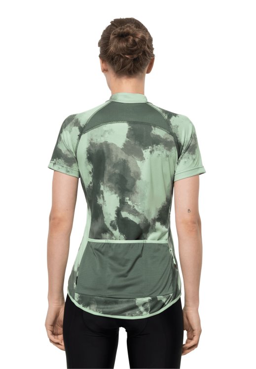 Hedge Green Allover Fashion Brand Jack Wolfskin Tourer Halfzip Print T W
